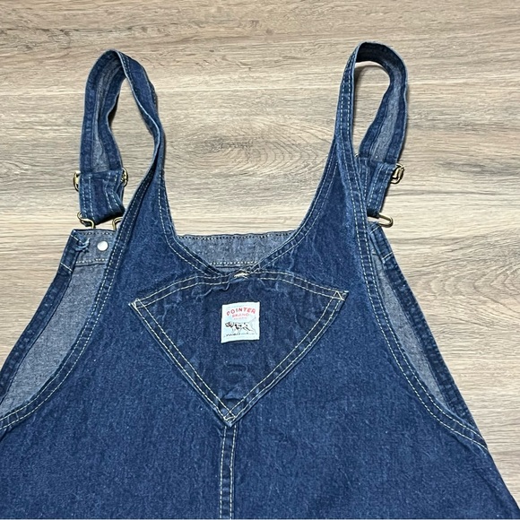 Pointer 17 Blue Jean Jumper Overall Dress Denim Cottagecore Chore USA Made VTG - Picture 5 of 7